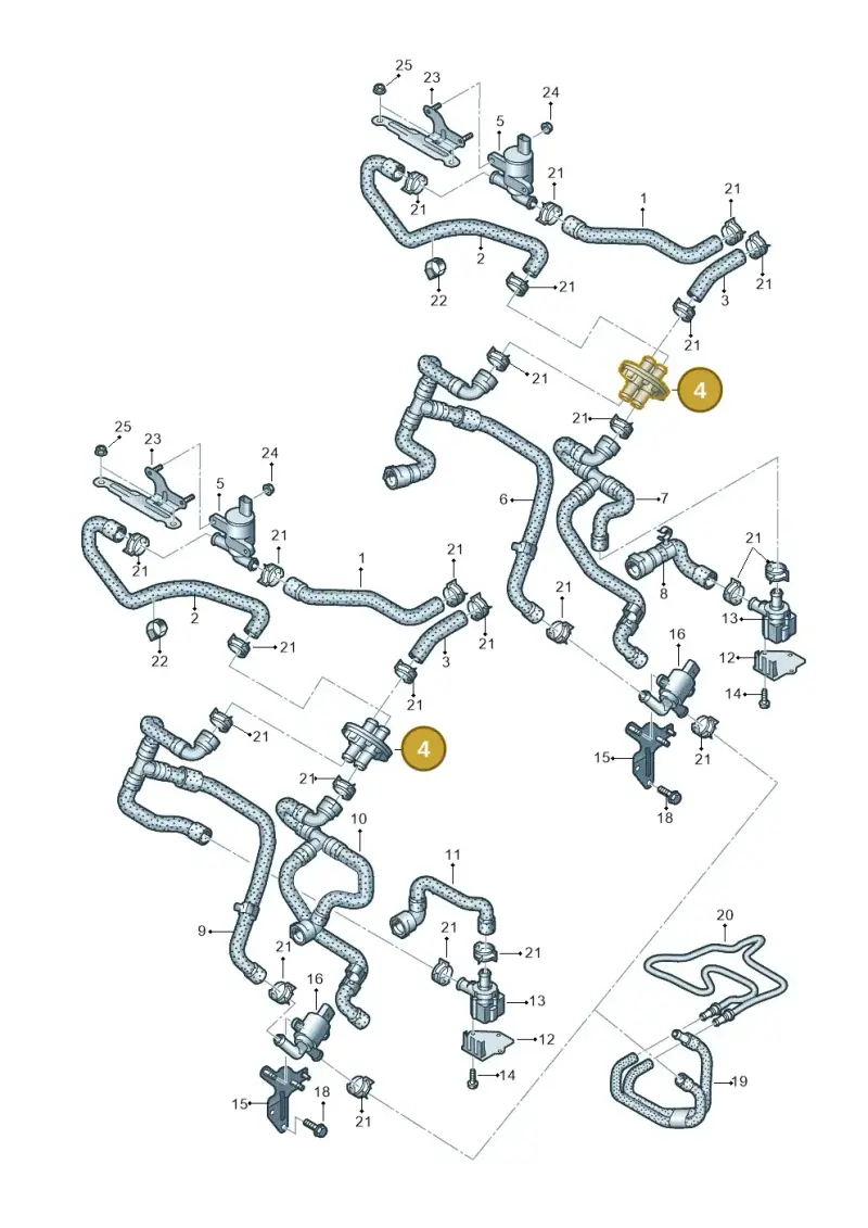 8K0122291A — Audi A5 Sportback (2011-2017) diagram 724819550, position 4