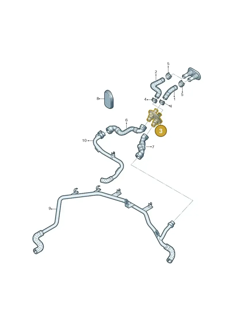 8K0122291A — Audi A5 Cabrio 2.0 (2011-2017) diagram 736819650, position 3