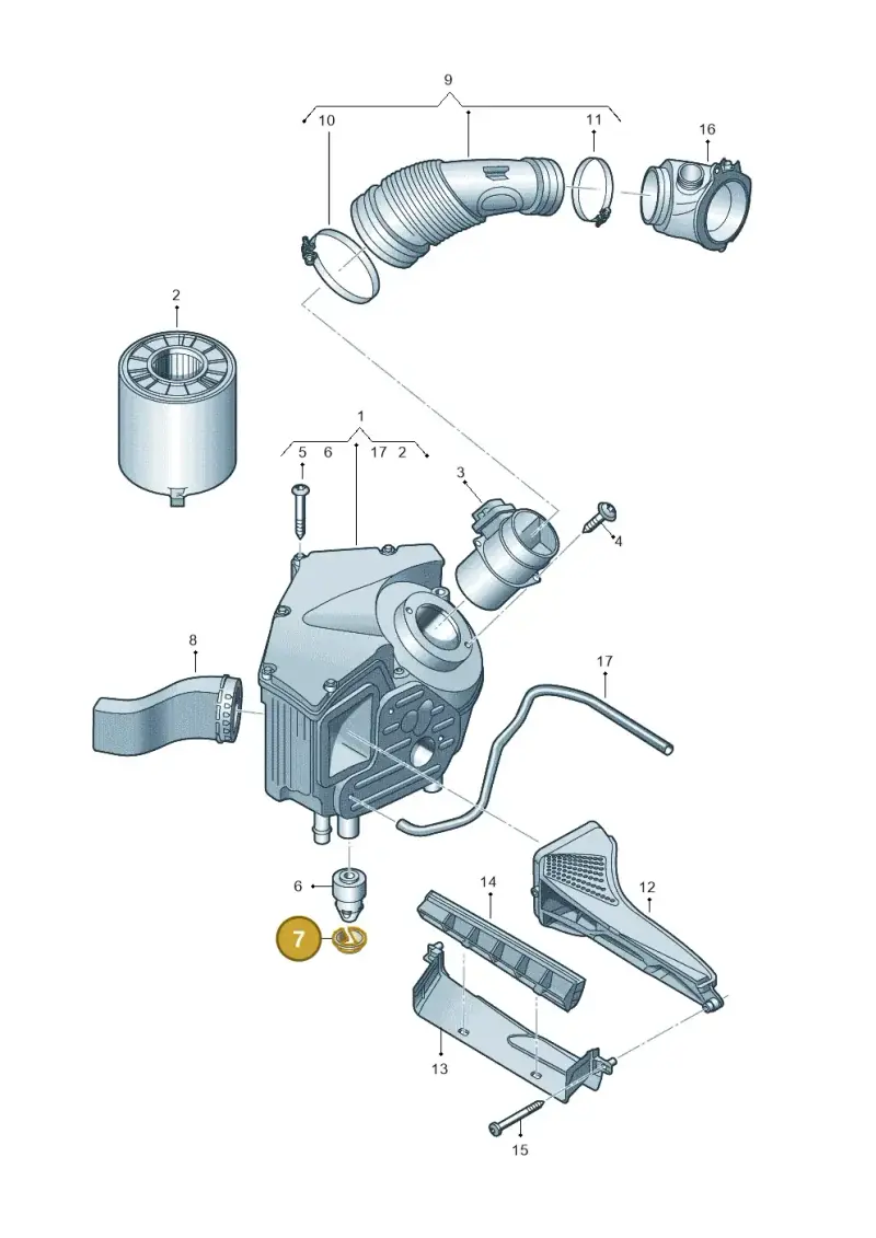 8K0129697 — Audi Q5 (2016-2020) diagram 849129300, position 7