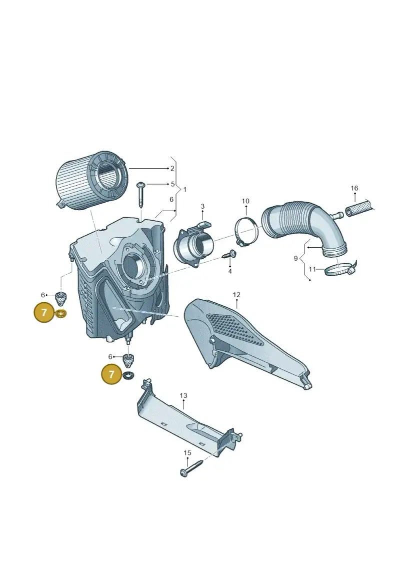 8K0129697 — Audi RS4 Avant (2017-) diagram 849133260, position 7