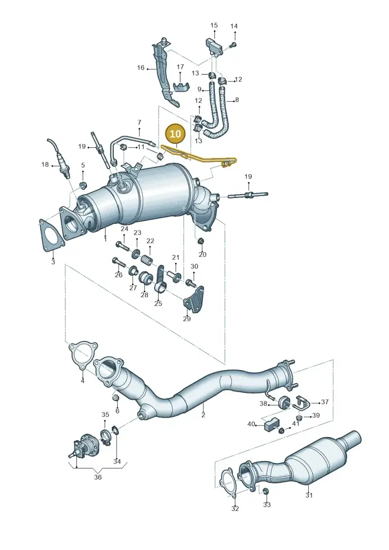 8K0131205B — Audi Q5 qu. 2.0 TDI (2008-2012) diagram 647253550, position 10