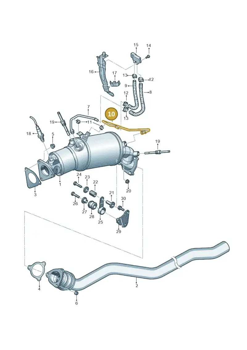 8K0131205B — Audi A4 Av. Allroad (2008-2016) diagram 636253500, position 10