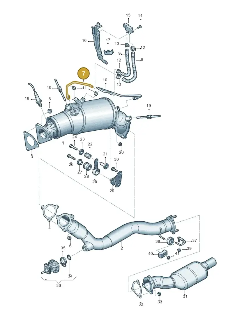 8K0131205C — Audi Q5 qu. 2.0 TDI (2012-2017) diagram 647253550, position 7