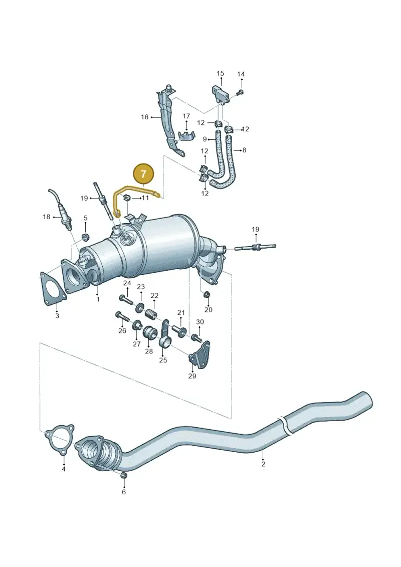 8K0131205C — Audi A5 Sportback (2011-2017) diagram 736253400, position 7