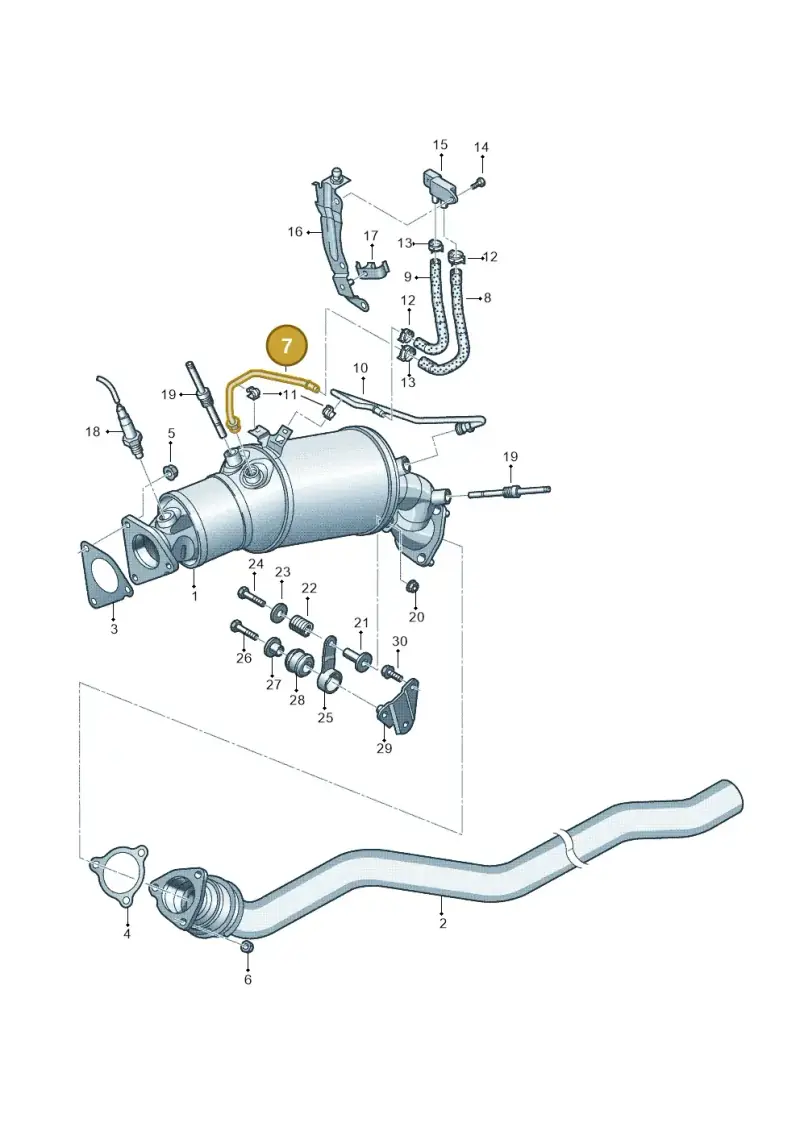 8K0131205C — Audi Q5 qu. 2.0 TDI (2012-2017) diagram 636253500, position 7