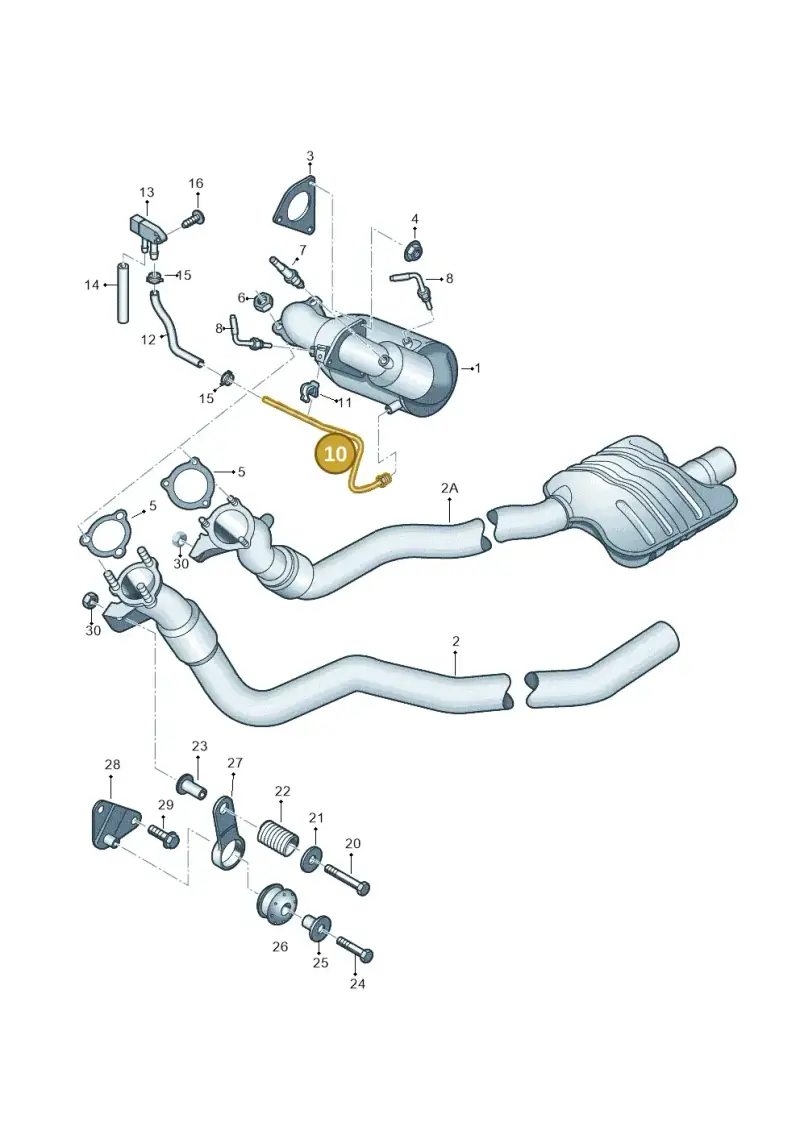 8K0131205D — Audi Q5 qu. 2.0 TDI (2008-2012) diagram 751253560, position 10