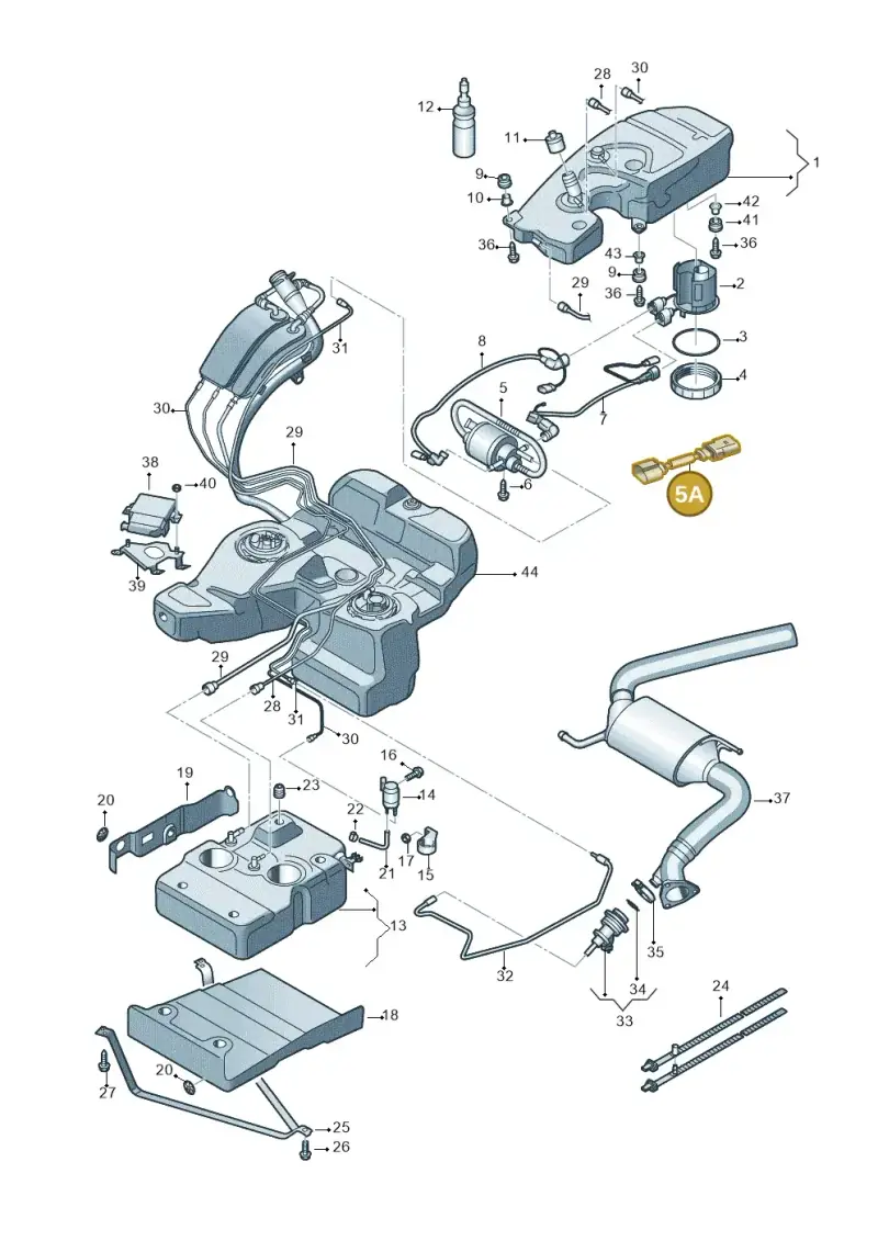 8K0131222A — Audi Q7 qu. 3.0 TDI (2009-2015) diagram 493201050, position 5A