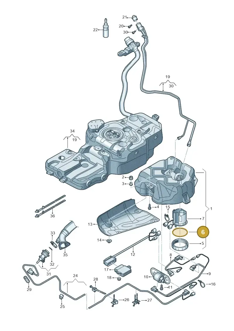 8K0131357 — Audi Q5 qu. 2.0 TDI (2008-2012) diagram 647201150, position 6
