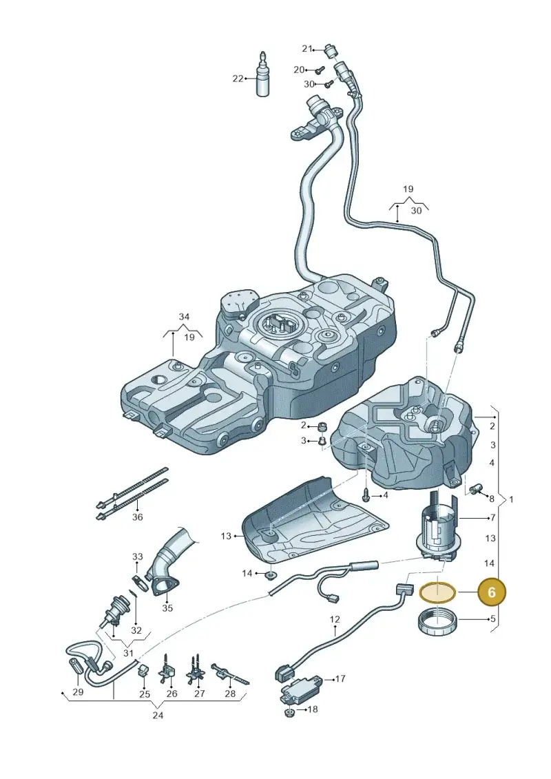 8K0131357 — Audi Q5 qu. 2.0 TDI (2012-2017) diagram 751201150, position 6