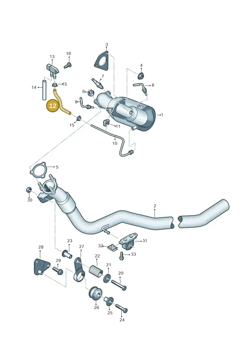 8K0131850M — Audi A5 Sportback (2011-2017) diagram 620253700, position 12