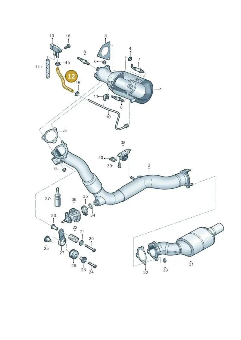 8K0131850M — Audi Q5 qu. 2.0 TDI (2012-2017) diagram 696253580, position 12