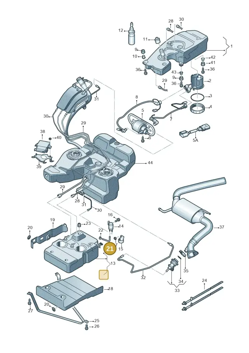 8K0131853TA — Audi Q7 qu. 3.0 TDI (2009-2015) diagram 493201050, position 21