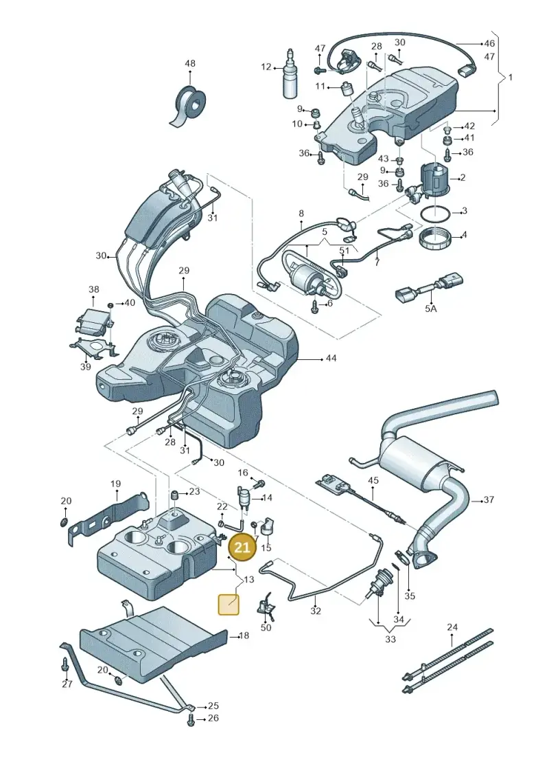 8K0131853TA — Audi Q7 qu. 3.0 TDI (2009-2015) diagram 675201060, position 21