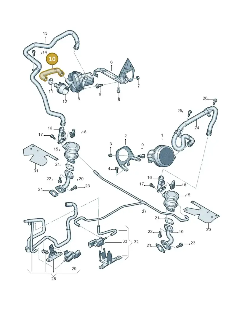 8K0133889D — Audi RS4 Av. qu. 4.2 (2012-2015) diagram 618131350, position 10