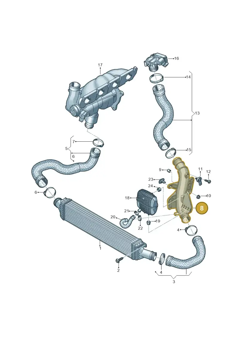 8K0145673AJ — Audi Q5 qu. 2.0 TDI (2012-2017) diagram 620145900, position 8