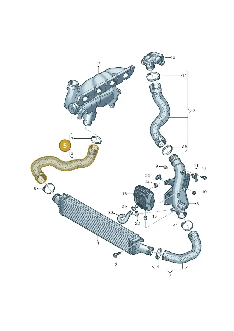 8K0145738AB — Audi A5 Cabrio 2.0 (2008-2012) diagram 620145900, position 5
