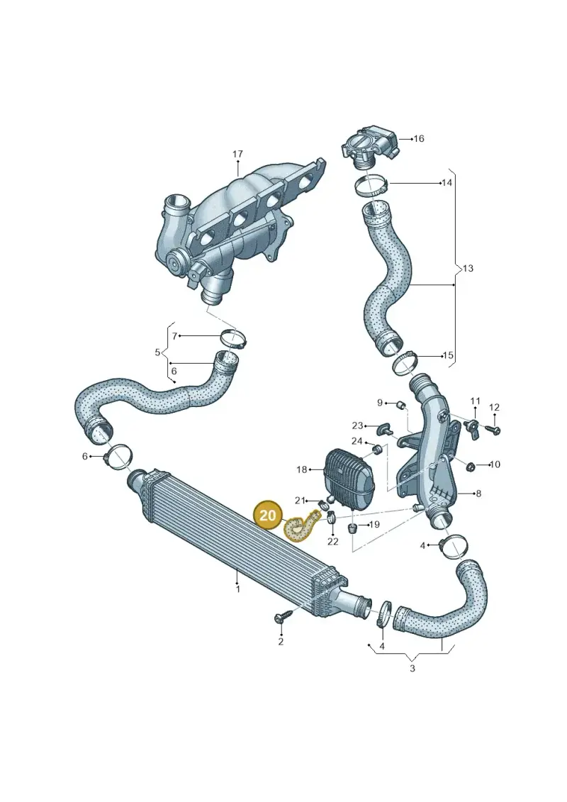 8K0145832B — Audi Q5 qu. 2.0 TDI (2012-2017) diagram 620145900, position 20