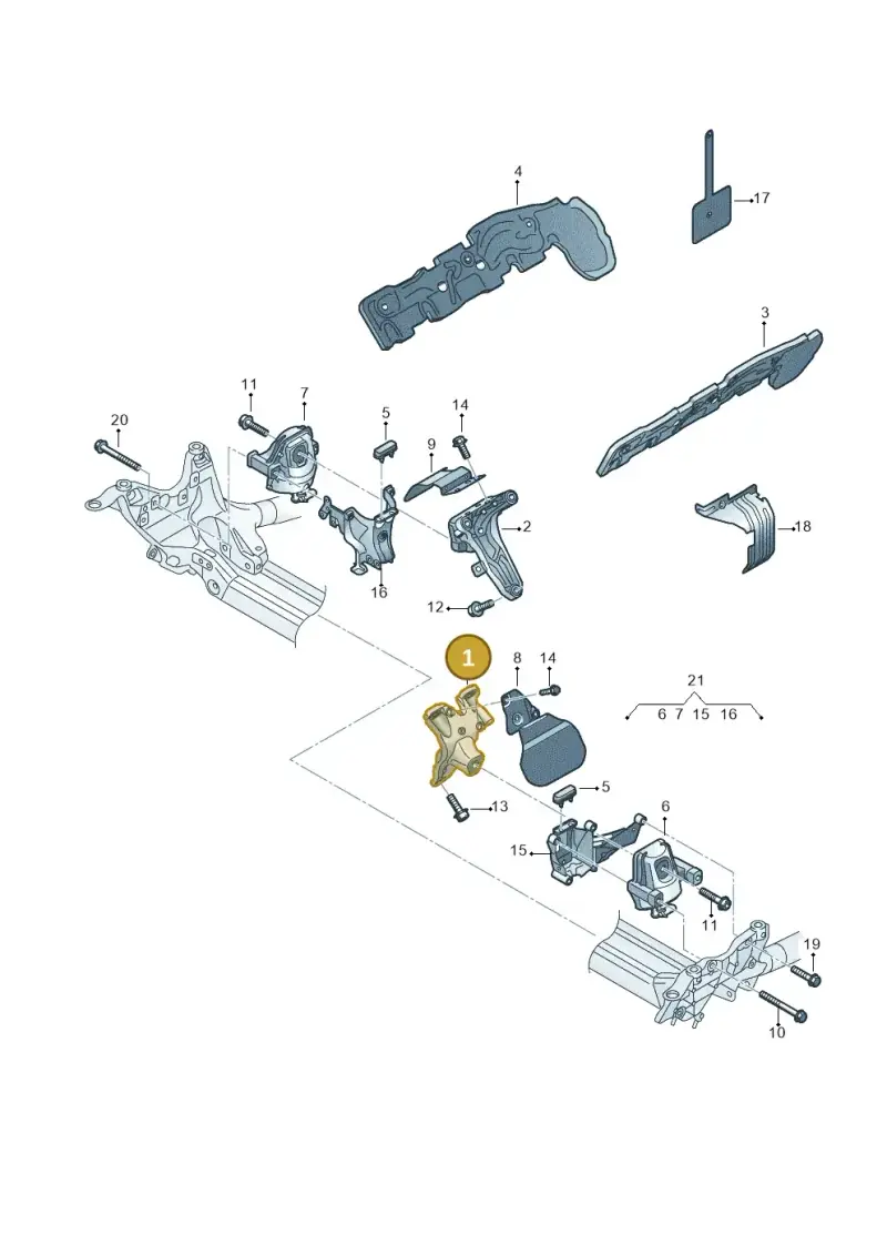 8K0199307AN — Audi RS4 Av. qu. 4.2 (2012-2015) diagram 750199000, position 1