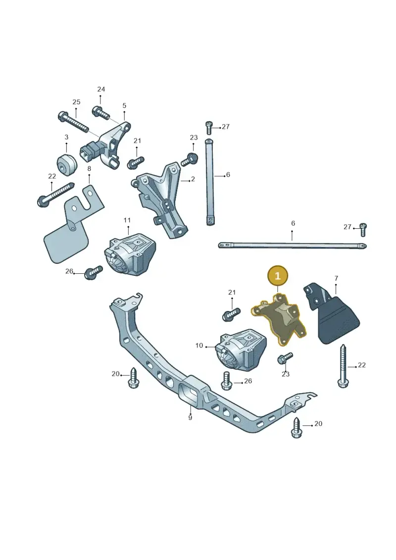 8K0199307BF — Audi A5 Cabrio 2.0 (2008-2012) diagram 670199050, position 1