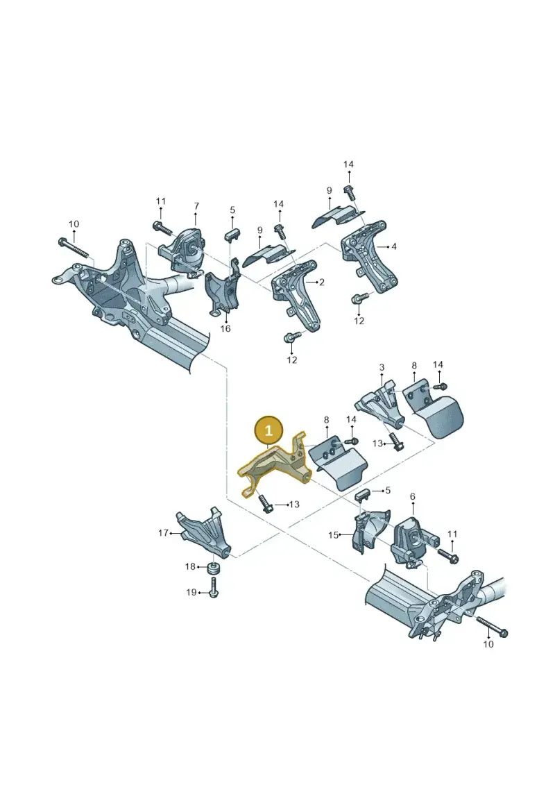 8K0199307BF — Audi A5 Sportback (2011-2017) diagram 711199100, position 1