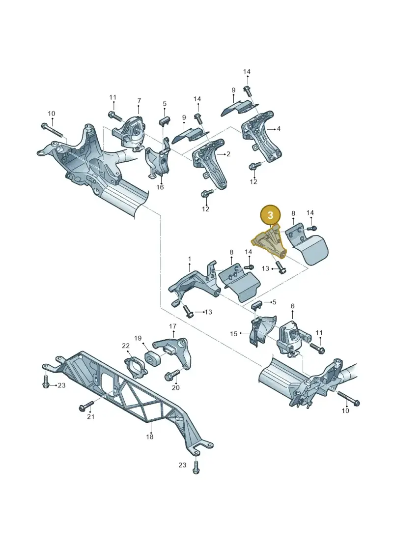 8K0199307BH — Audi A6 Av. qu. 3.0 (2012-2018) diagram 696199510, position 3