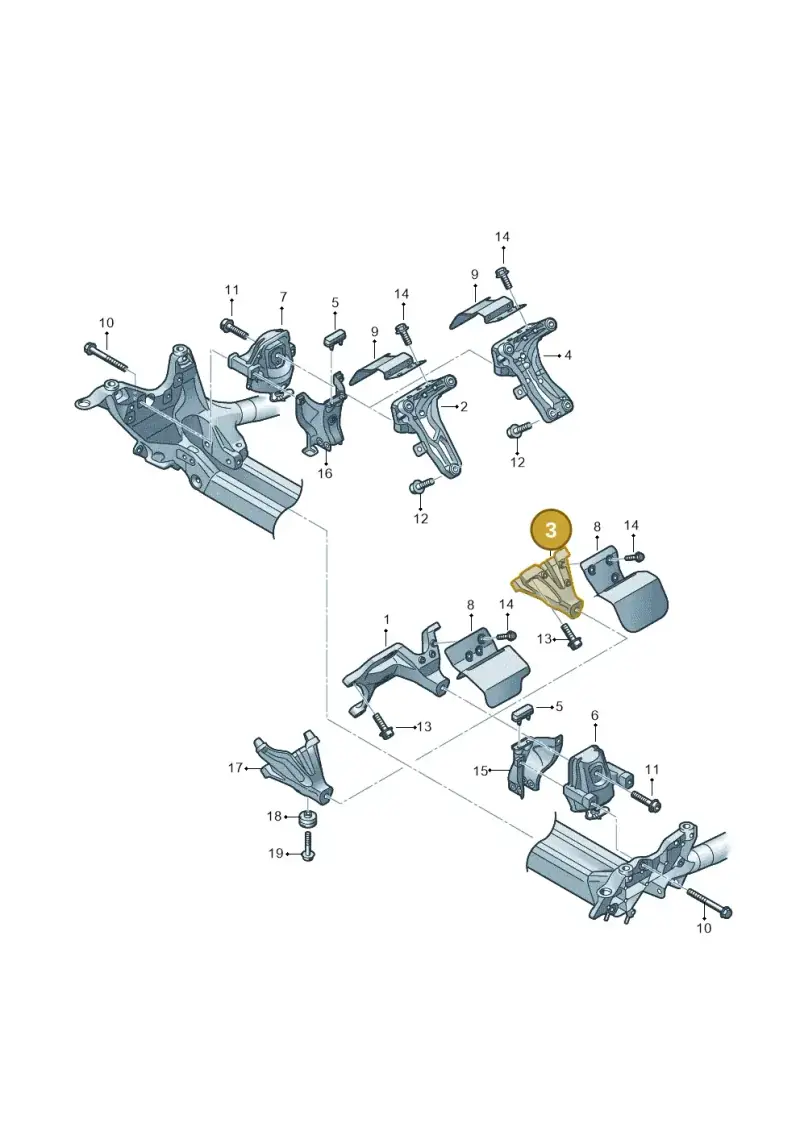 8K0199307BH — Audi A5 Sportback (2011-2017) diagram 711199100, position 3