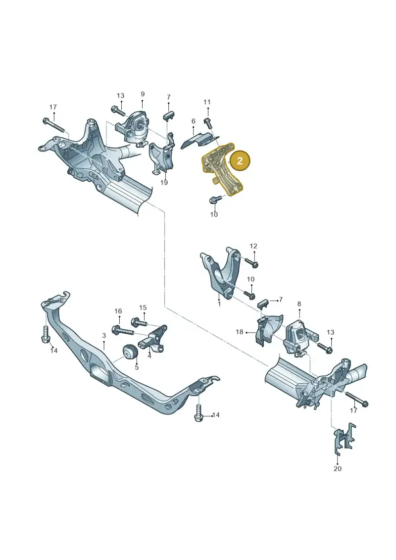 8K0199308BD — Audi A8L qu. 3.0 TDI (2013-2018) diagram 647199050, position 2