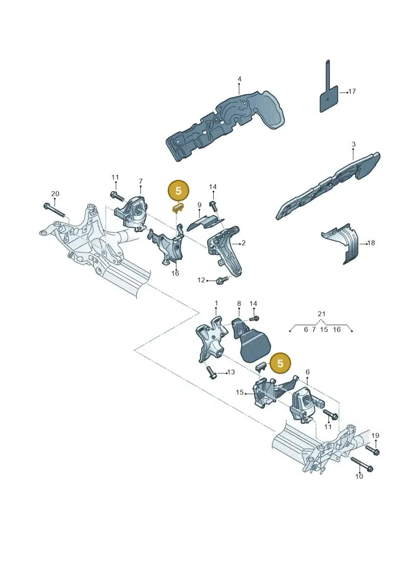8K0199339N — Audi RS4 Av. qu. 4.2 (2012-2015) diagram 750199000, position 5