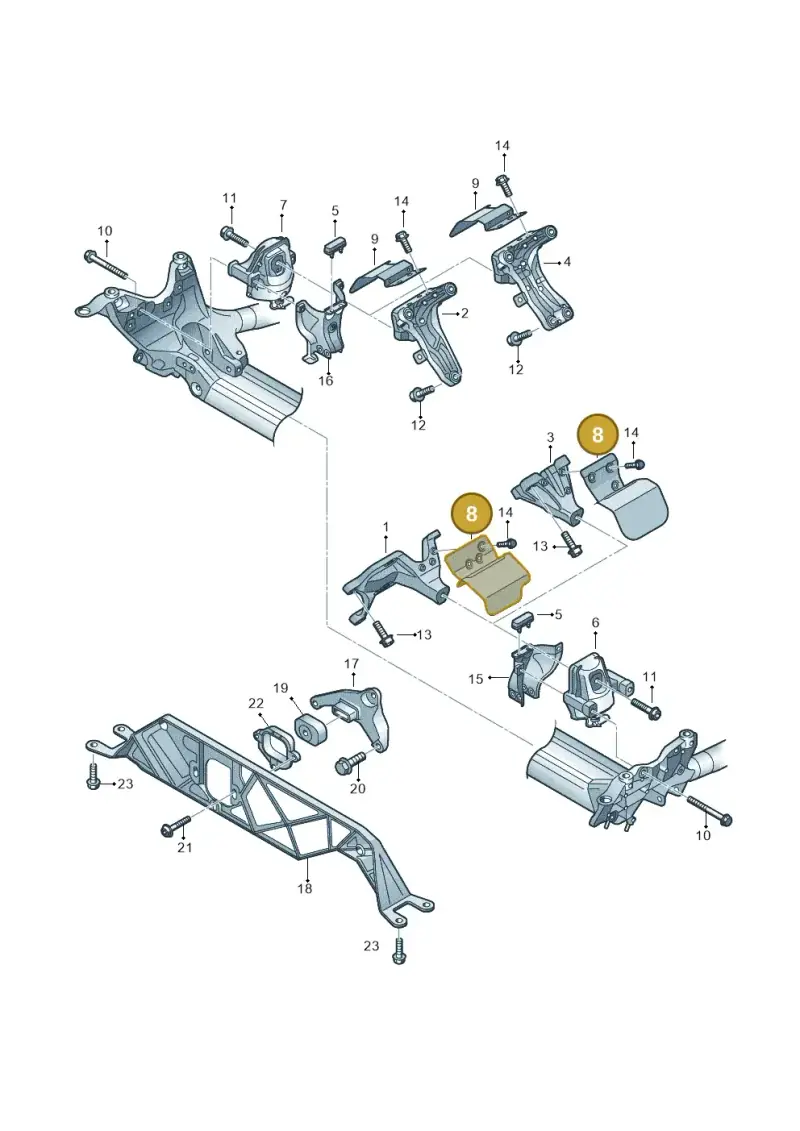8K0199387S — Audi A6 Av. qu. 3.0 (2012-2018) diagram 696199510, position 8