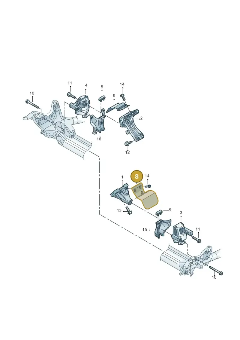 8K0199387S — Audi A8L qu. 3.0 TDI (2013-2018) diagram 711199500, position 8