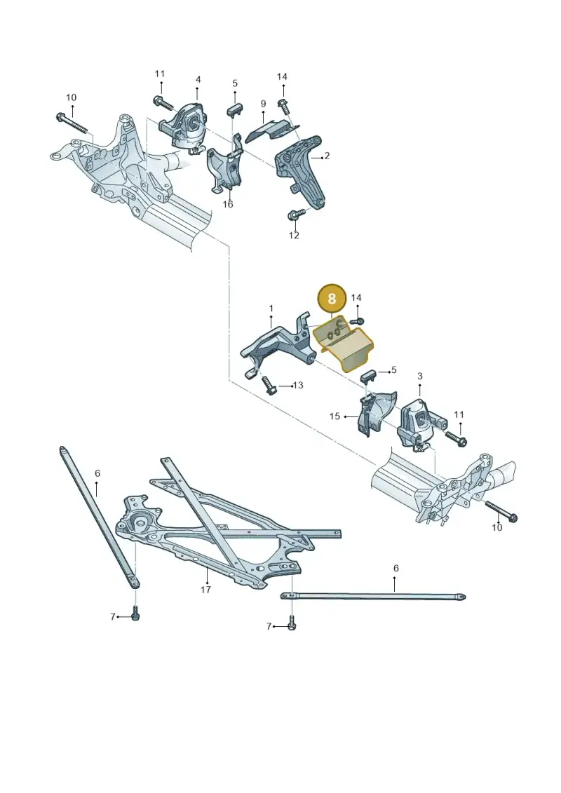 8K0199387S — Audi A5 Cabrio 2.0 (2011-2017) diagram 725199150, position 8
