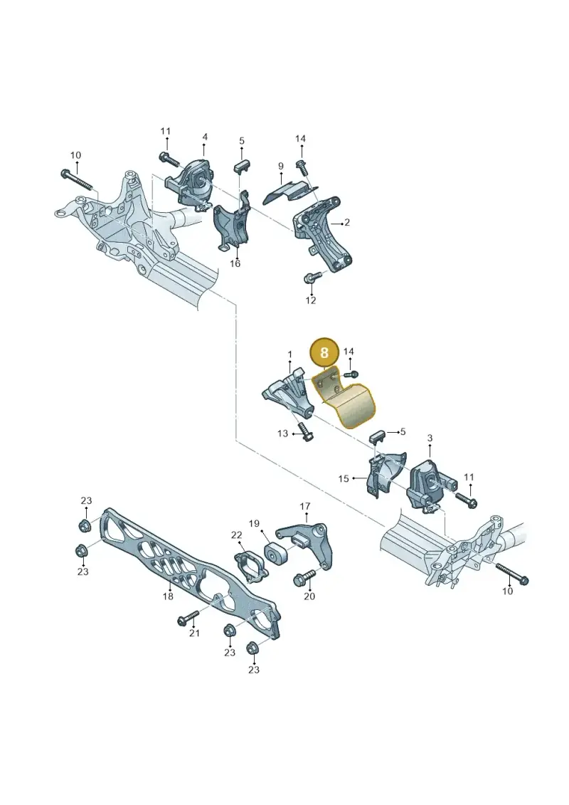 8K0199387S — Audi A7 Sportback (2014-2018) diagram 788199700, position 8