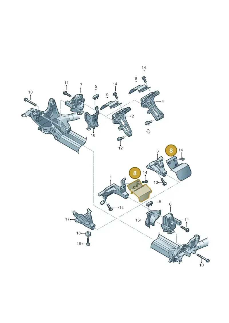 8K0199387T — Audi A5 Sportback (2011-2017) diagram 711199100, position 8