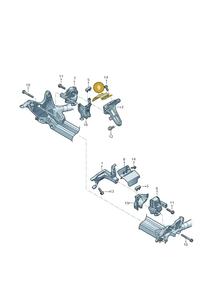8K0199388AR — Audi A8L qu. 3.0 TDI (2009-2014) diagram 696199070, position 9