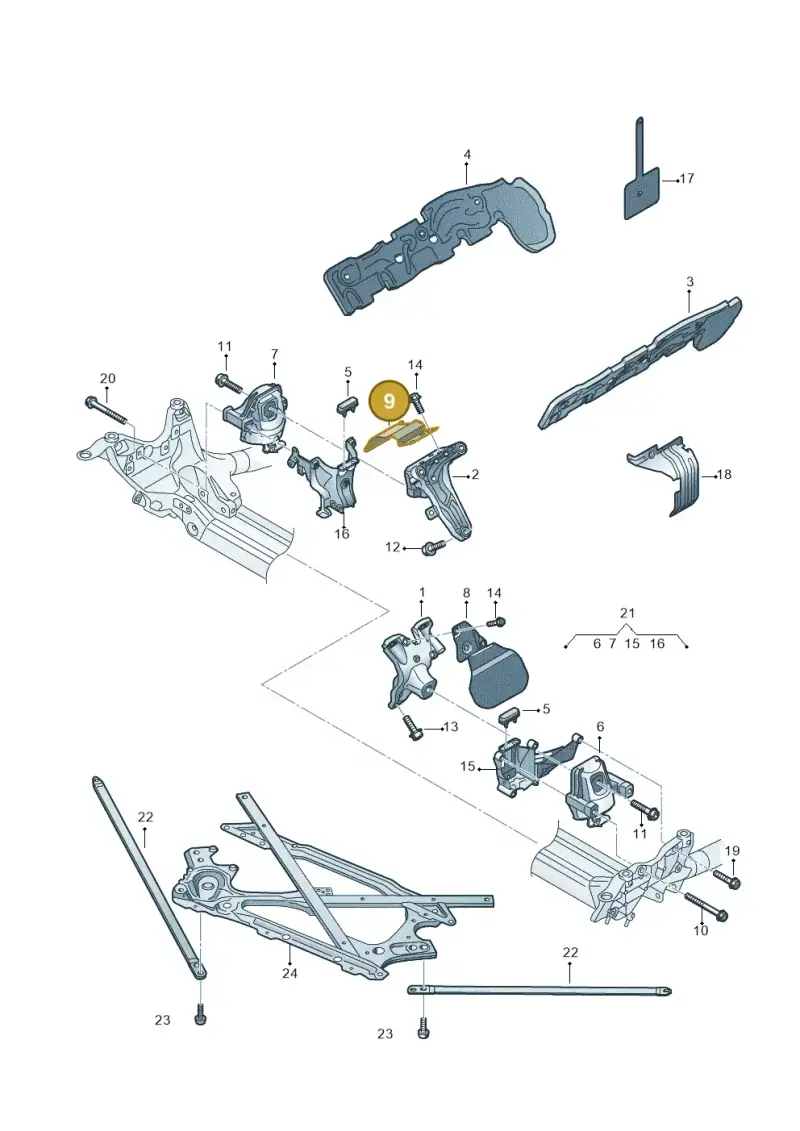 8K0199388AR — Audi RS5 Cabrio (2012-2015) diagram 759199000, position 9