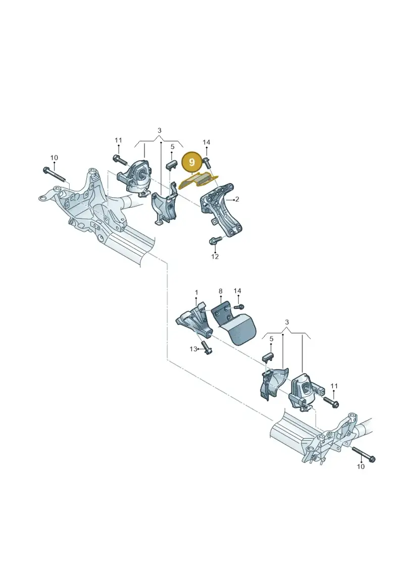 8K0199388BD — Audi A4 Av. Allroad (2008-2016) diagram 673199600, position 9