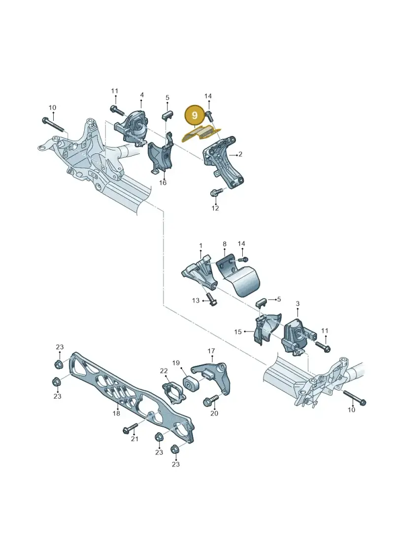 8K0199388BD — Audi A7 Sportback (2014-2018) diagram 788199700, position 9