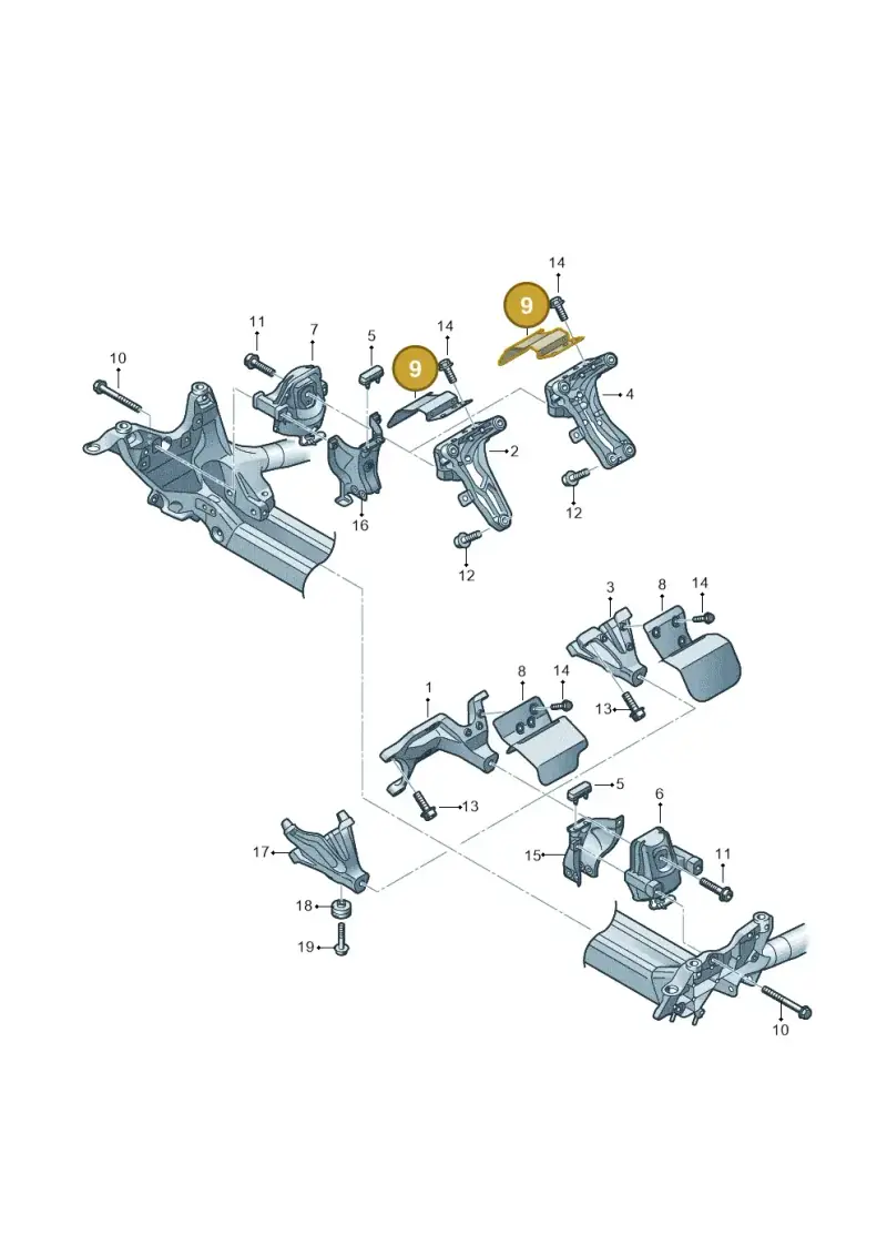 8K0199388BF — Audi A5 Sportback (2011-2017) diagram 711199100, position 9