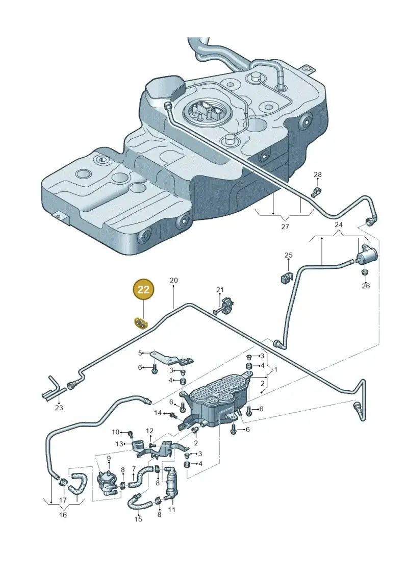 8K0201449L — Audi Q5 qu. 2.0 TDI (2012-2017) diagram 751201720, position 22