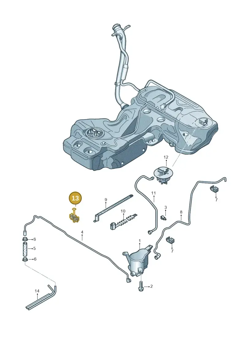 8K0201449Q — Audi RS4 Av. qu. 4.2 (2012-2015) diagram 620201800, position 13