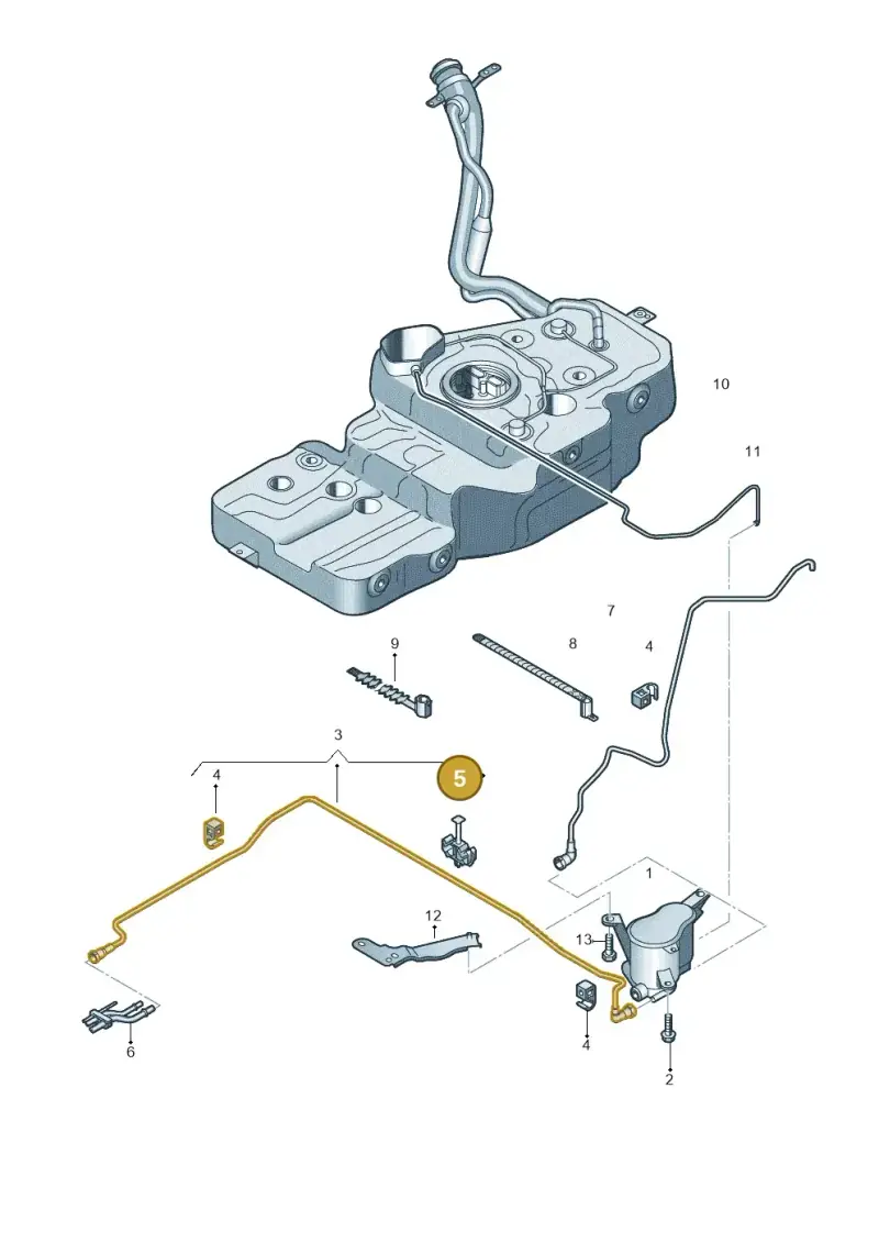 8K0201449Q — Audi Q5 qu. 2.0 TDI (2012-2017) diagram 647201900, position 5