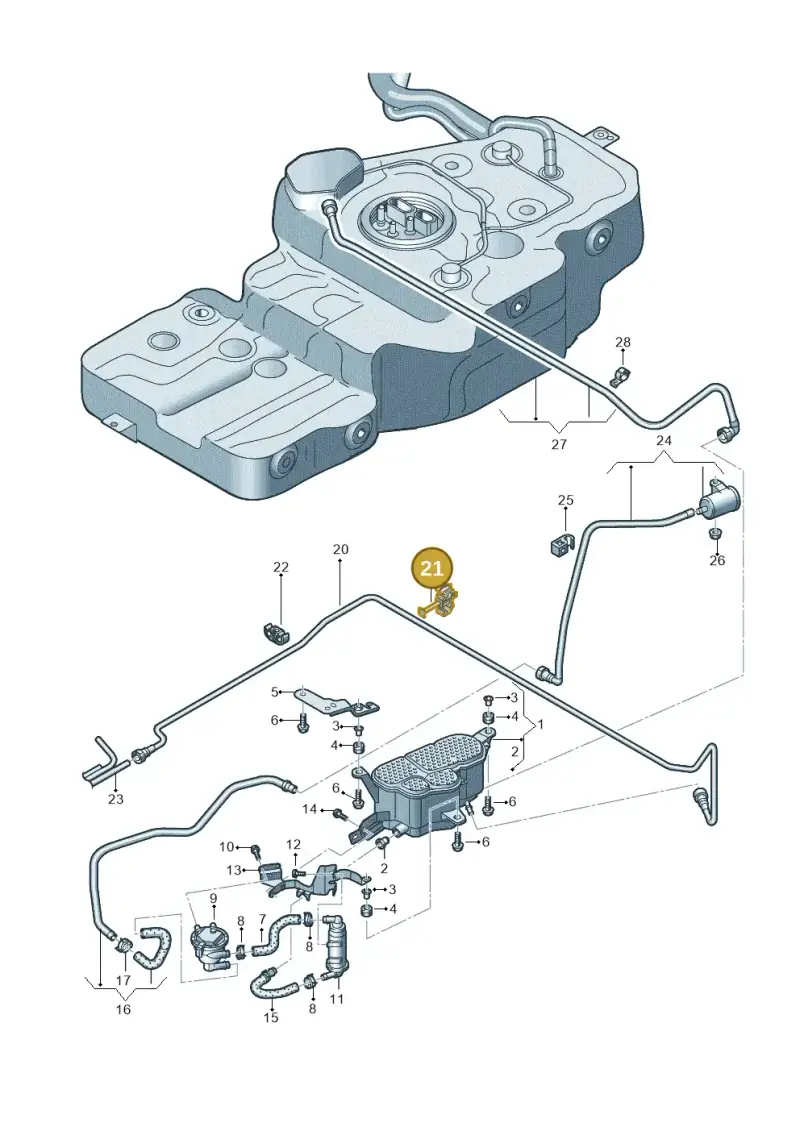 8K0201449Q — Audi Q5 qu. 2.0 TDI (2012-2017) diagram 751201720, position 21