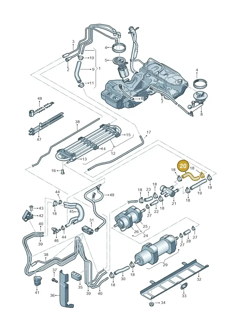 8K0201543C — Audi A5/S5 Coupe       08> (2007-) diagram 620201300, position 20