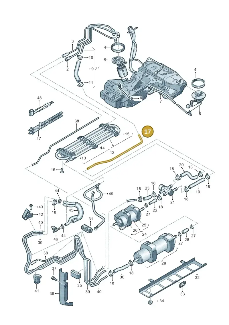 8K0201545S — Audi A5/S5 Coupe       08> (2007-) diagram 620201300, position 17