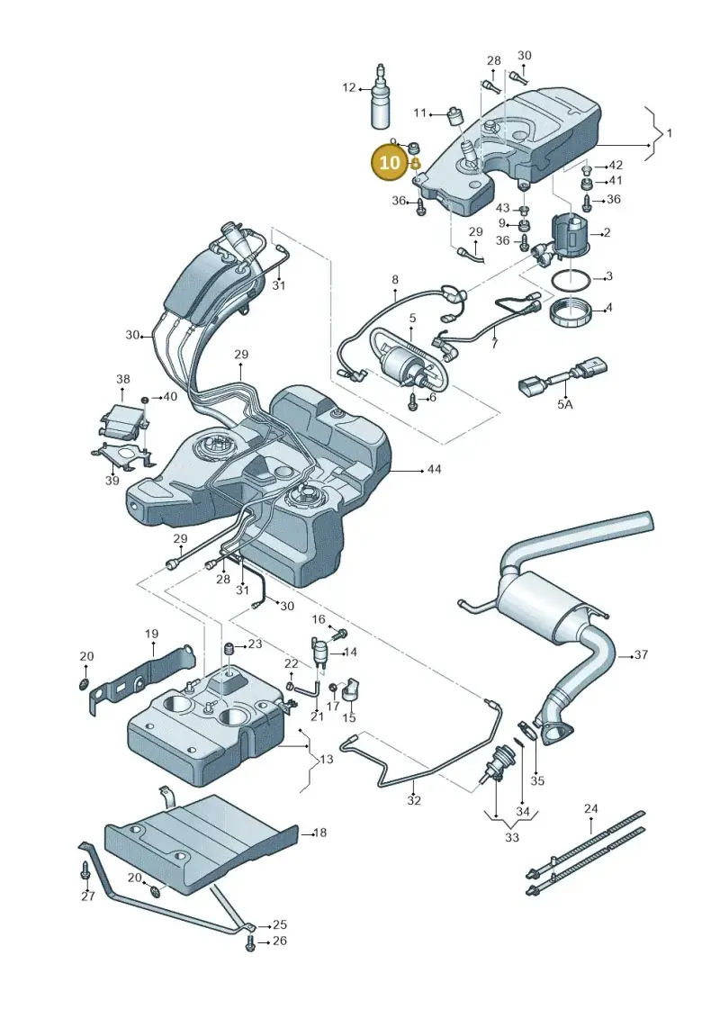 8K0201840F — Audi Q7 qu. 3.0 TDI (2009-2015) diagram 493201050, position 10
