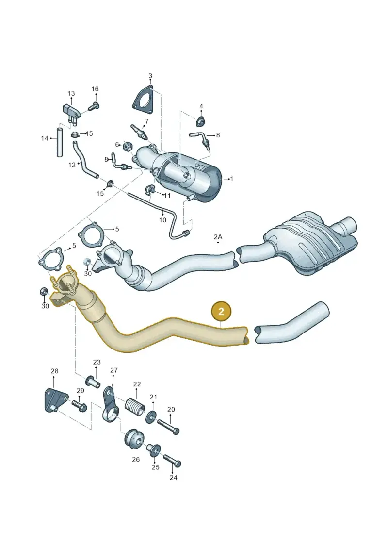 8K0253102D — Audi Q5 qu. 2.0 TDI (2012-2017) diagram 751253560, position 2
