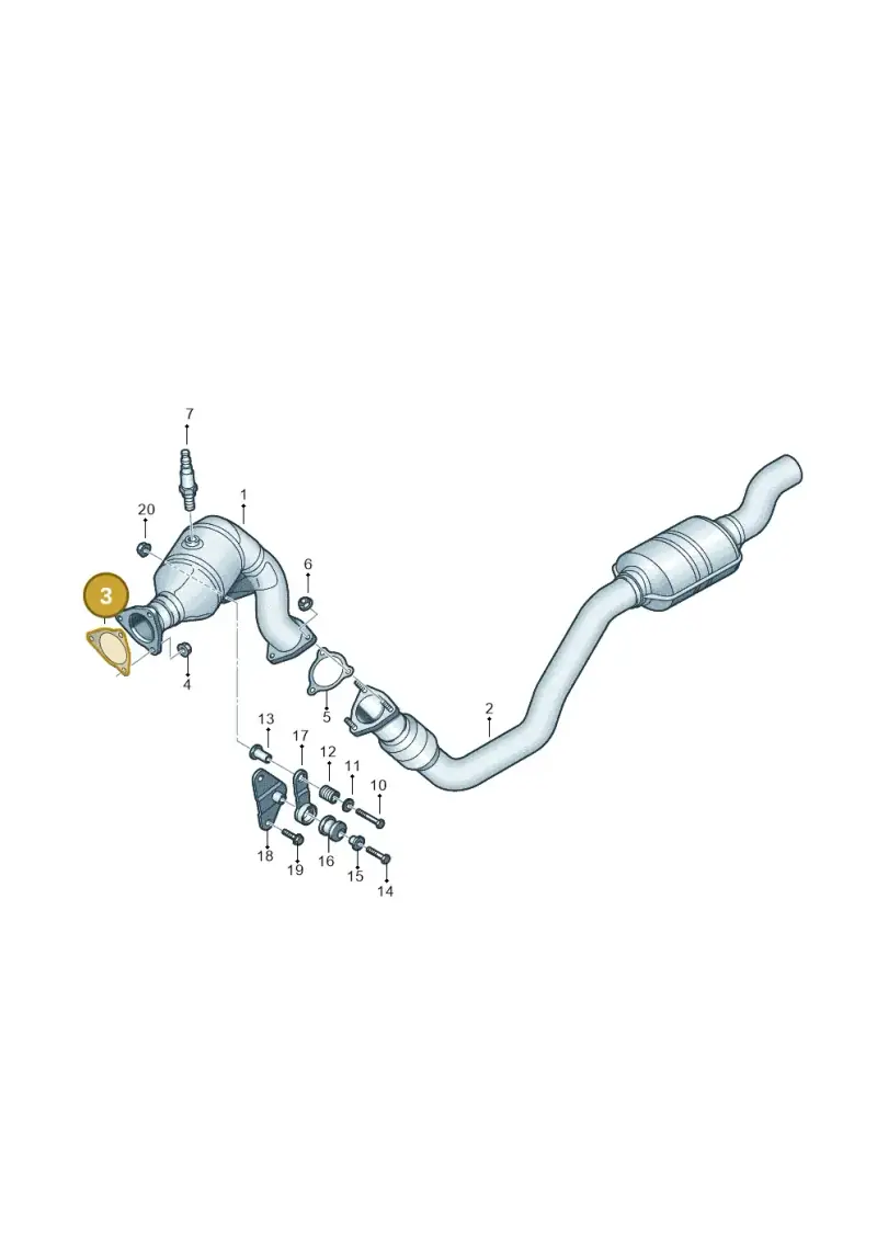 8K0253115A — Audi A7 Sportback (2014-2018) diagram 620253800, position 3