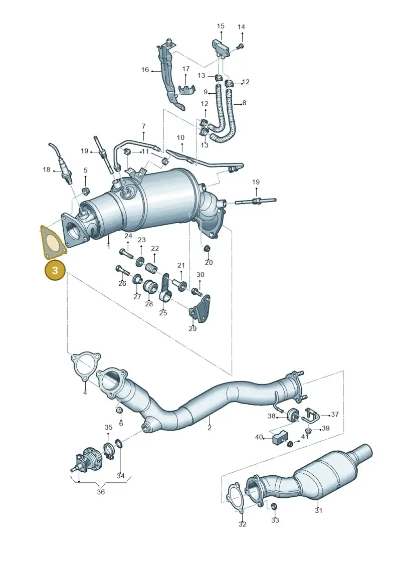 8K0253115B — Audi Q5 qu. 2.0 TDI (2008-2012) diagram 647253550, position 3