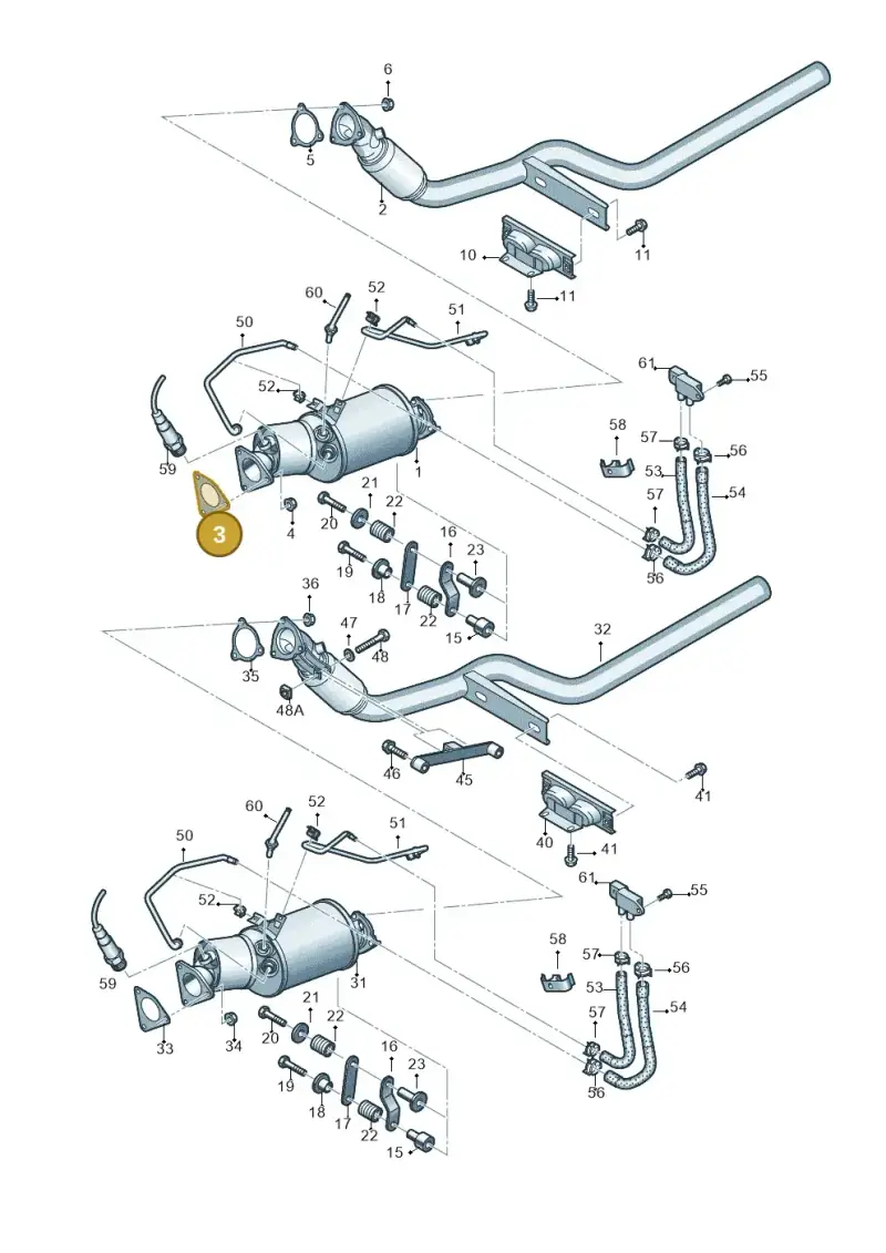 8K0253115B — Audi A6 2.7 TDI (2008-2011) diagram 648253450, position 3