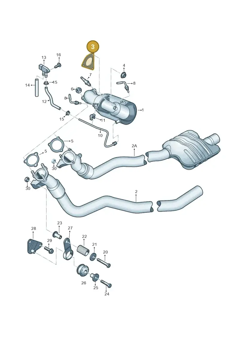 8K0253115B — Audi Q5 qu. 2.0 TDI (2008-2012) diagram 751253560, position 3